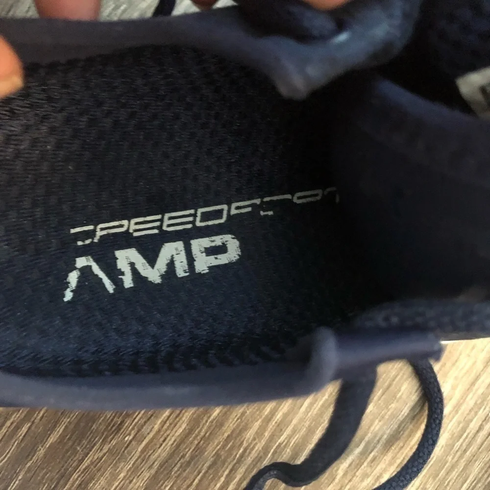 Under Armour AMP Notre Dame Navy Blue & Gold Sneakers